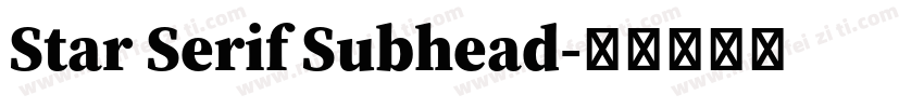 Star Serif Subhead字体转换